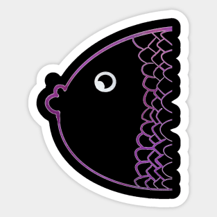 Colorful karp rainbow purple Sticker